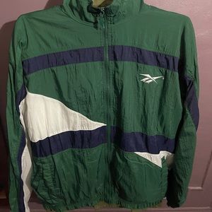 Vintage Reebok spellout track jacket windbreaker
